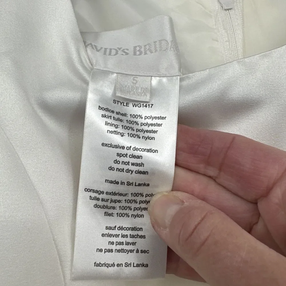 David's Bridal Flower Girl Dress Trapped Petals‎ Size 5 Wedding Navy Blue NWT - Picture 6 of 10